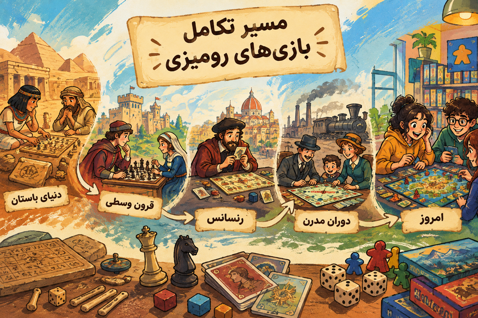مسیر تکامل بازی‌های رومیزی