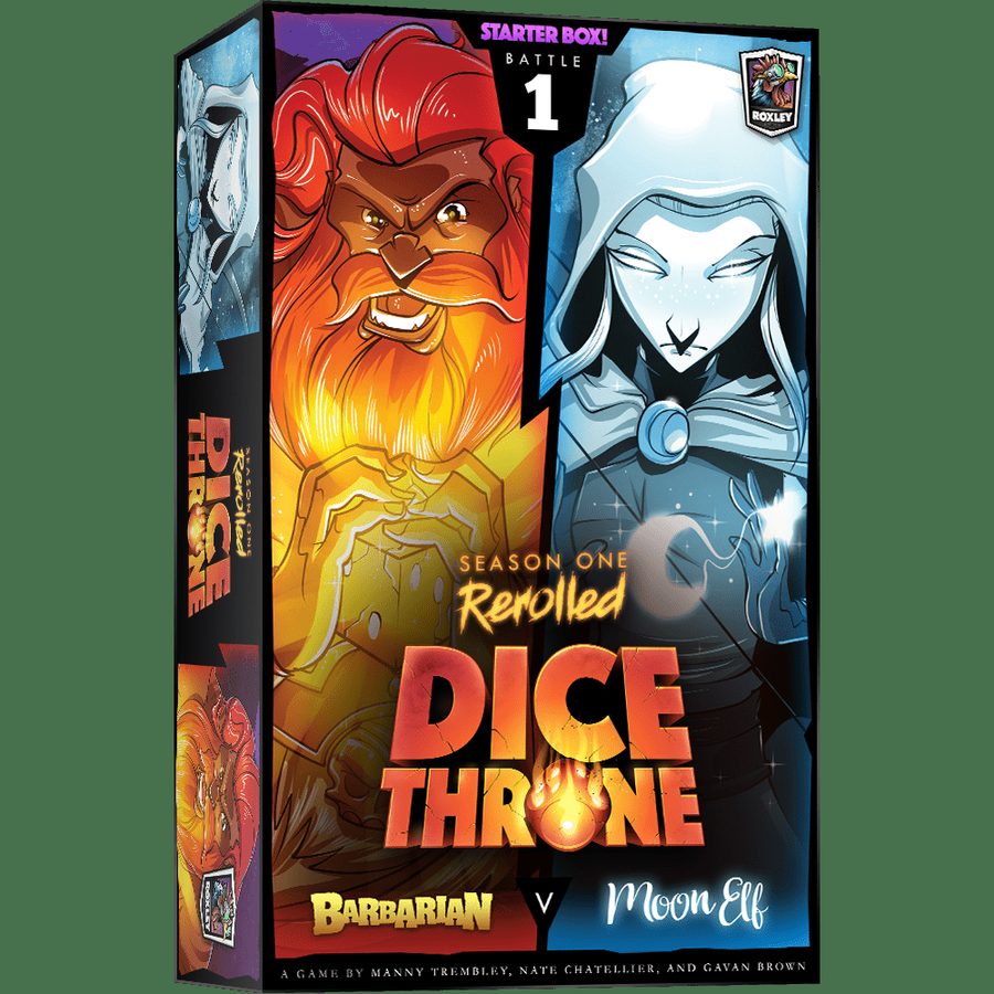 دایس ترون: فصل اول ریرولد – نبرد ۱: بربرین در مقابل مون الف Dice Throne: Season One Rerolled – Battle 1: Barbarian v. Moon Elf