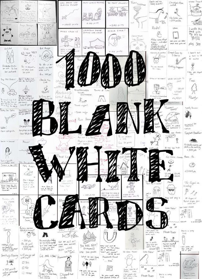 تزارند بلنک وایت کارتز 1000 Blank White Cards