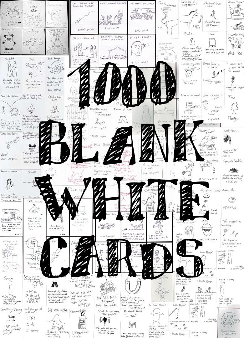 تزارند بلنک وایت کارتز 1000 Blank White Cards