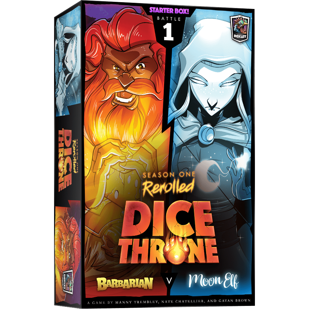 دایس ترون: فصل اول ریرولد – نبرد ۱: بربرین در مقابل مون الف Dice Throne: Season One Rerolled – Battle 1: Barbarian v. Moon Elf
